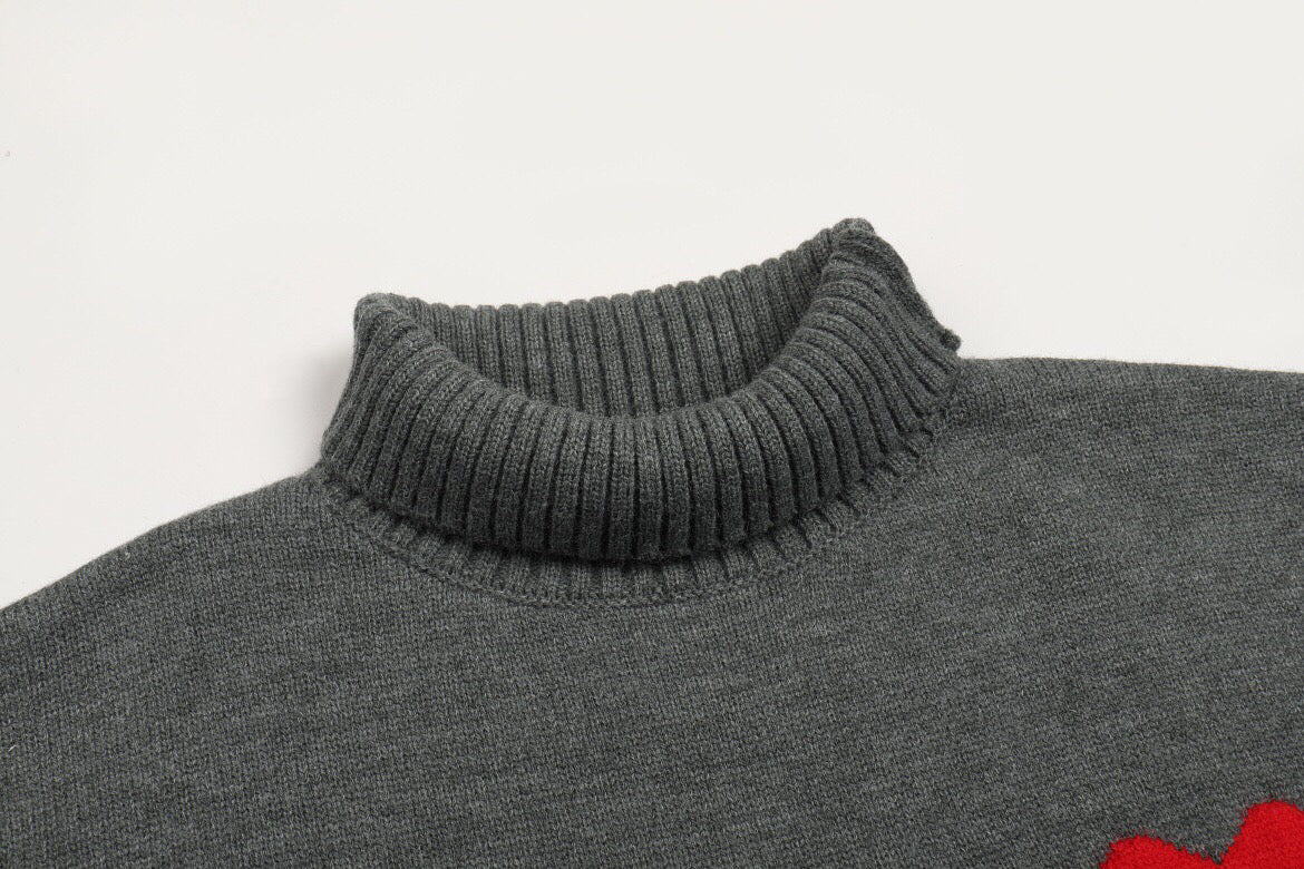 AMI PARISTurtleneck Premium Alpaca Wool & Cotton Sweater (8 Colors)