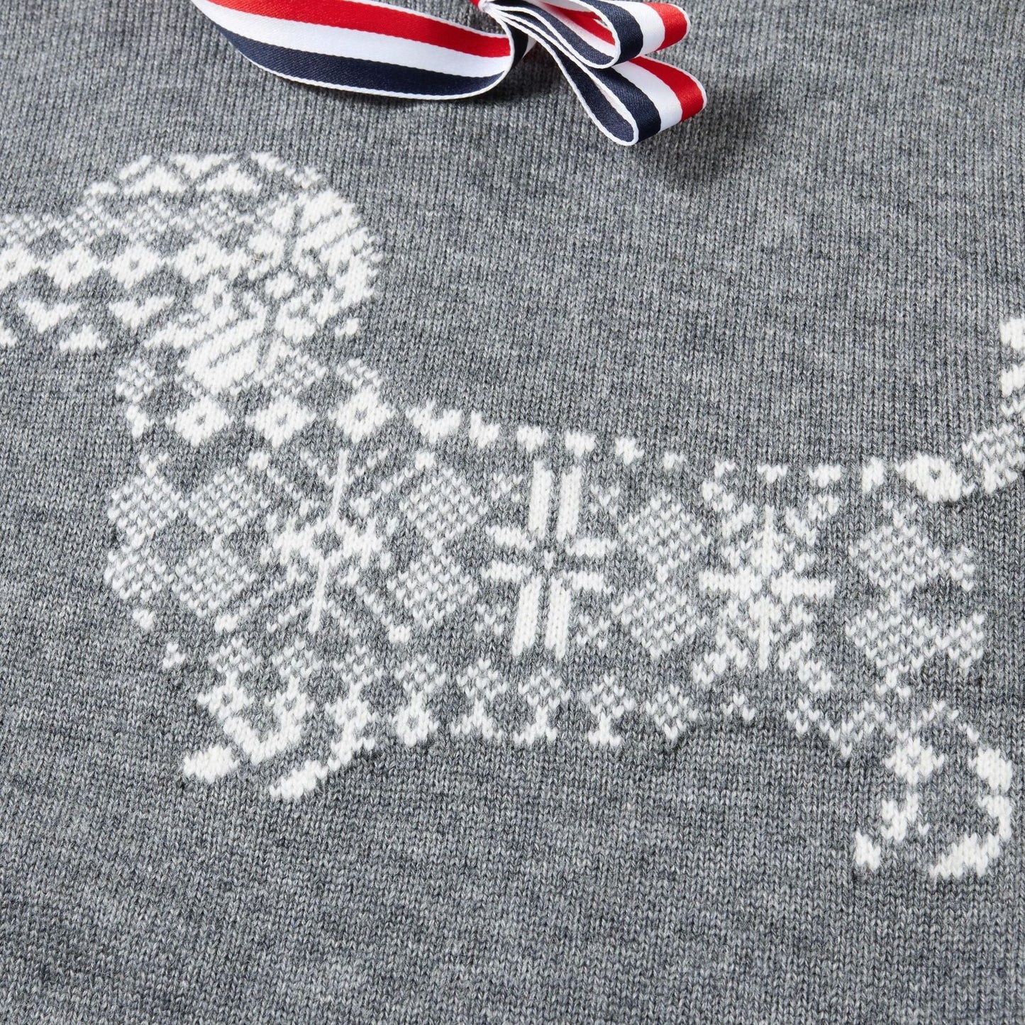 Thom Browne4-Bar Snowflake Dog Knitted Sweater - Premium Cotton Wool Cardigan