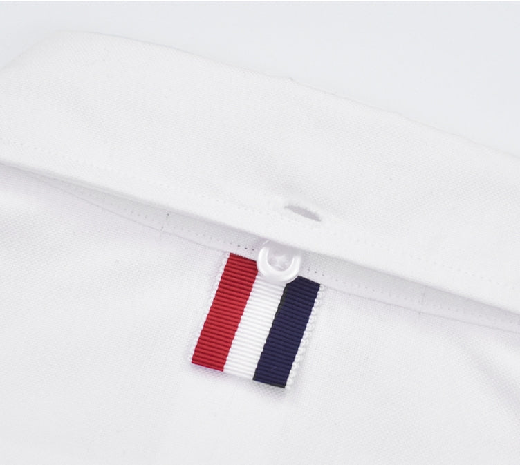 Thom BrowneMen's Oxford Elastic Business Shirt - Premium Cotton Dress Shirt