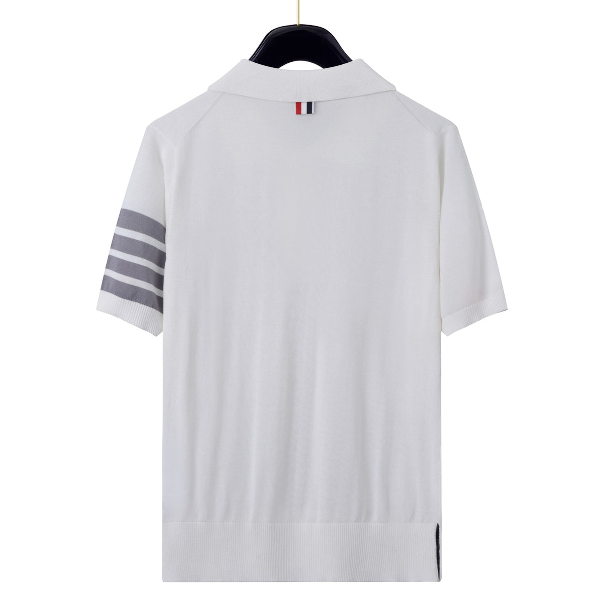 Thom BrowneMen's Nautical Knit Polo Shirt | 4-Bar Detail | Heritage Grosgrain