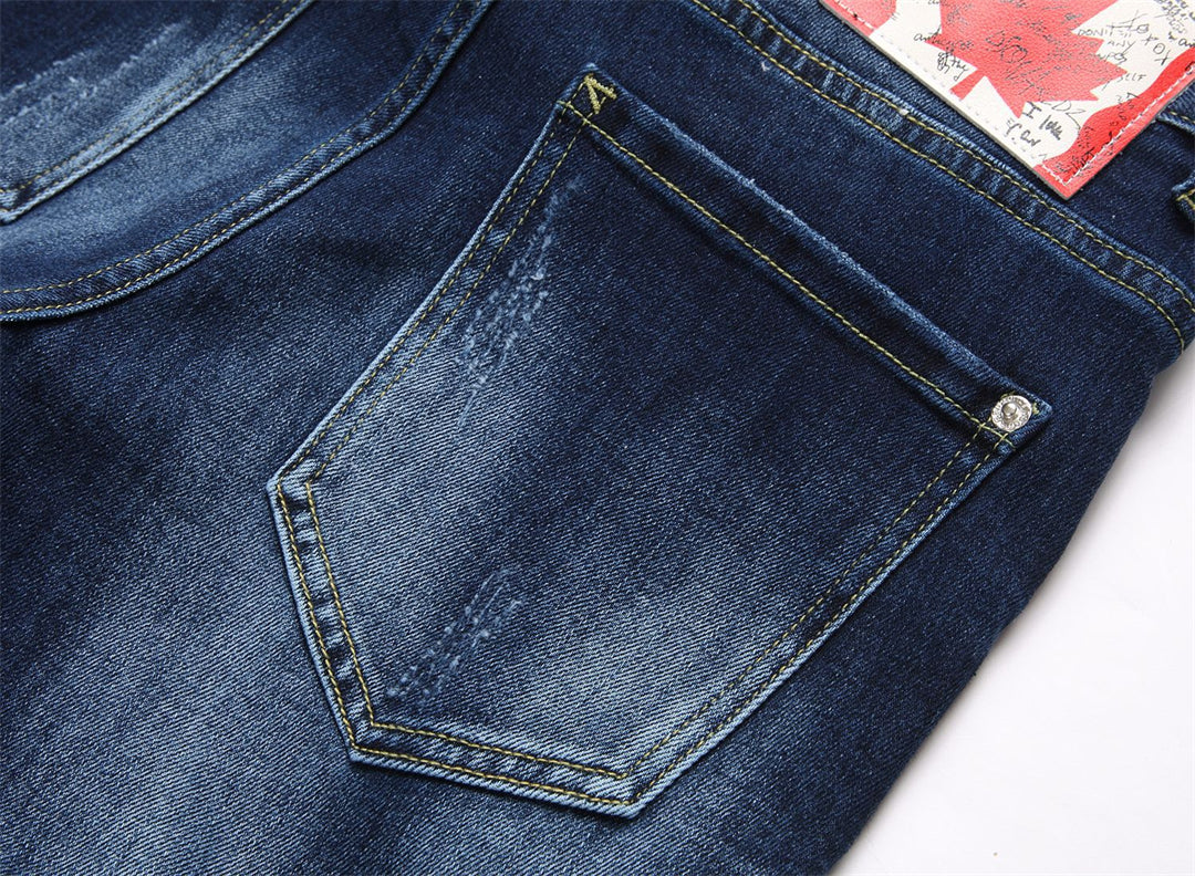 DSQ2 Men's Slim Fit Ripped Dark Wash Jeans