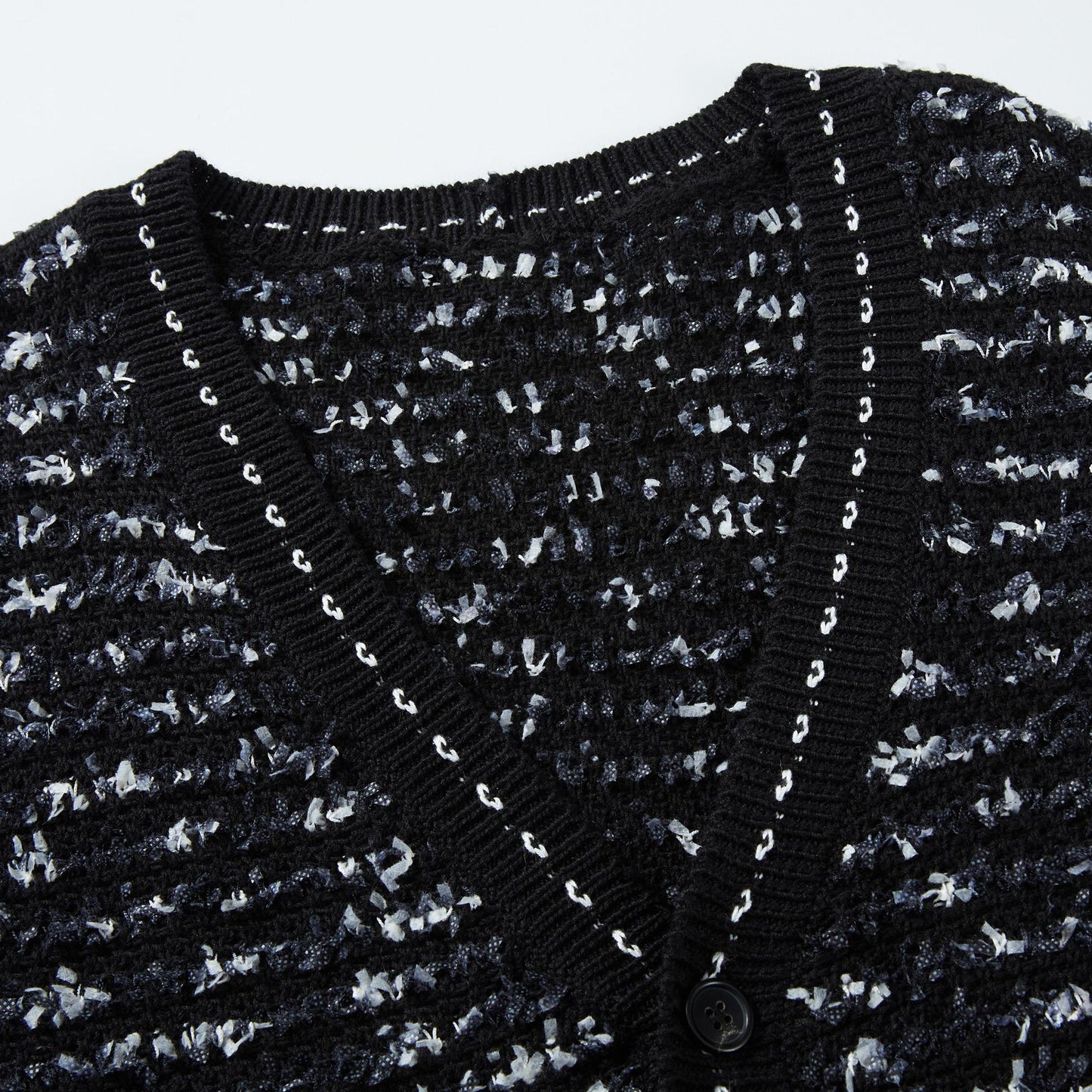Thom BrowneMen's Classic V-Neck Cotton Knitted Cardigan with 4-Bar Sleeve Detail