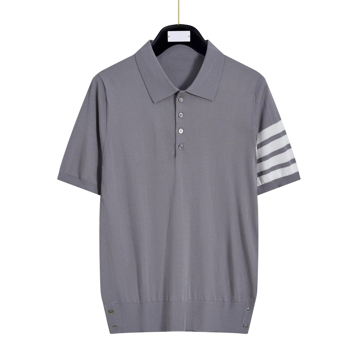 Thom BrowneMen's Nautical Knit Polo Shirt | 4-Bar Detail | Heritage Grosgrain