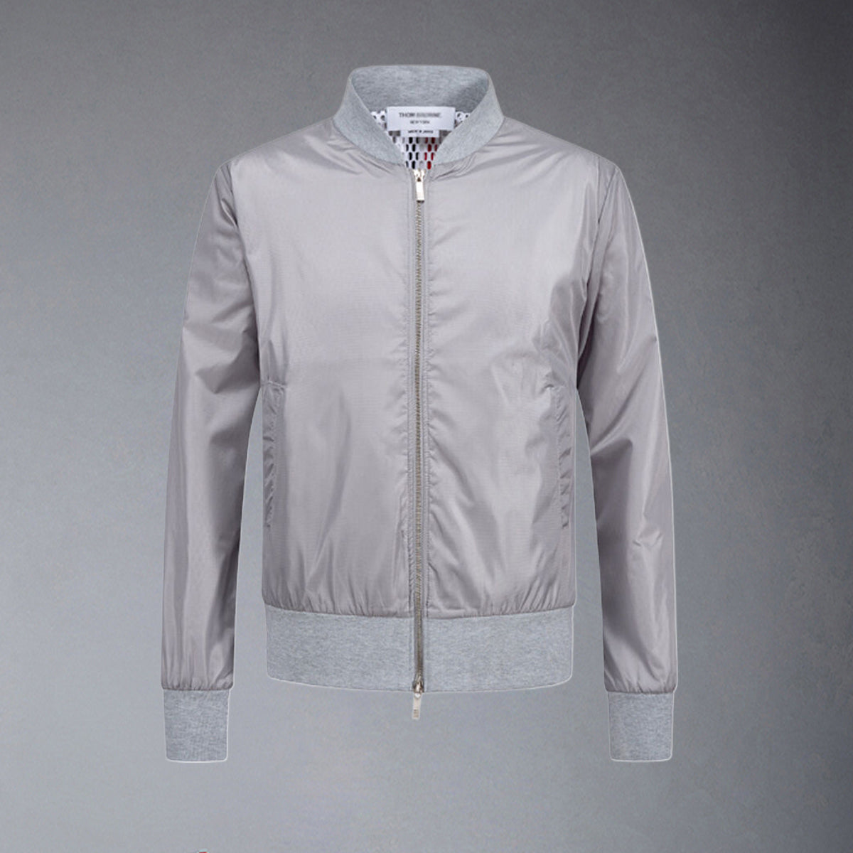 Thom Browne4-Bar Back Stripe Jacket with Signature Grosgrain Detail