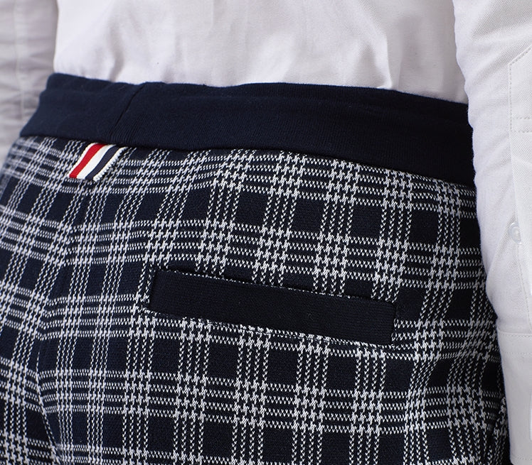 Thom BrowneUnisex Sports Pants - 100% Cotton with 4-Bar Stripe Detail