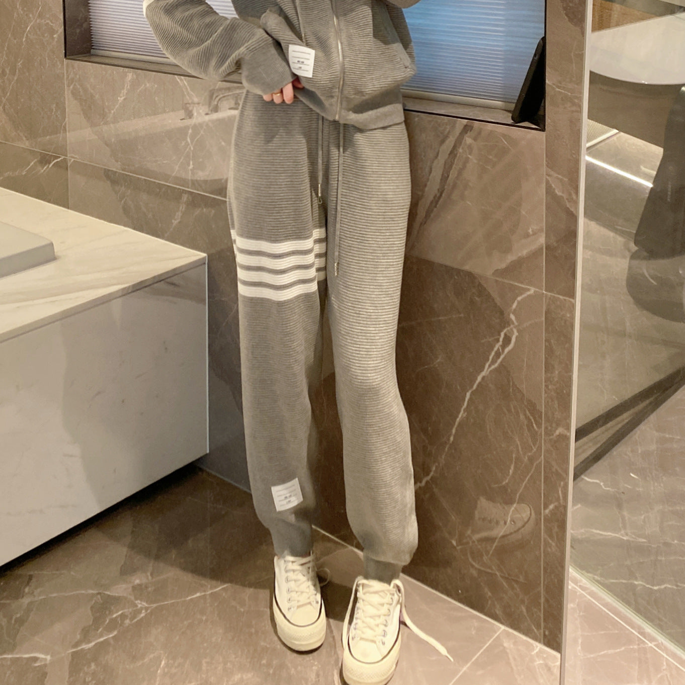 Thom BrowneWomen's Casual Sports Suit - Premium Cotton Two-Piece Set with Mix & Match Options