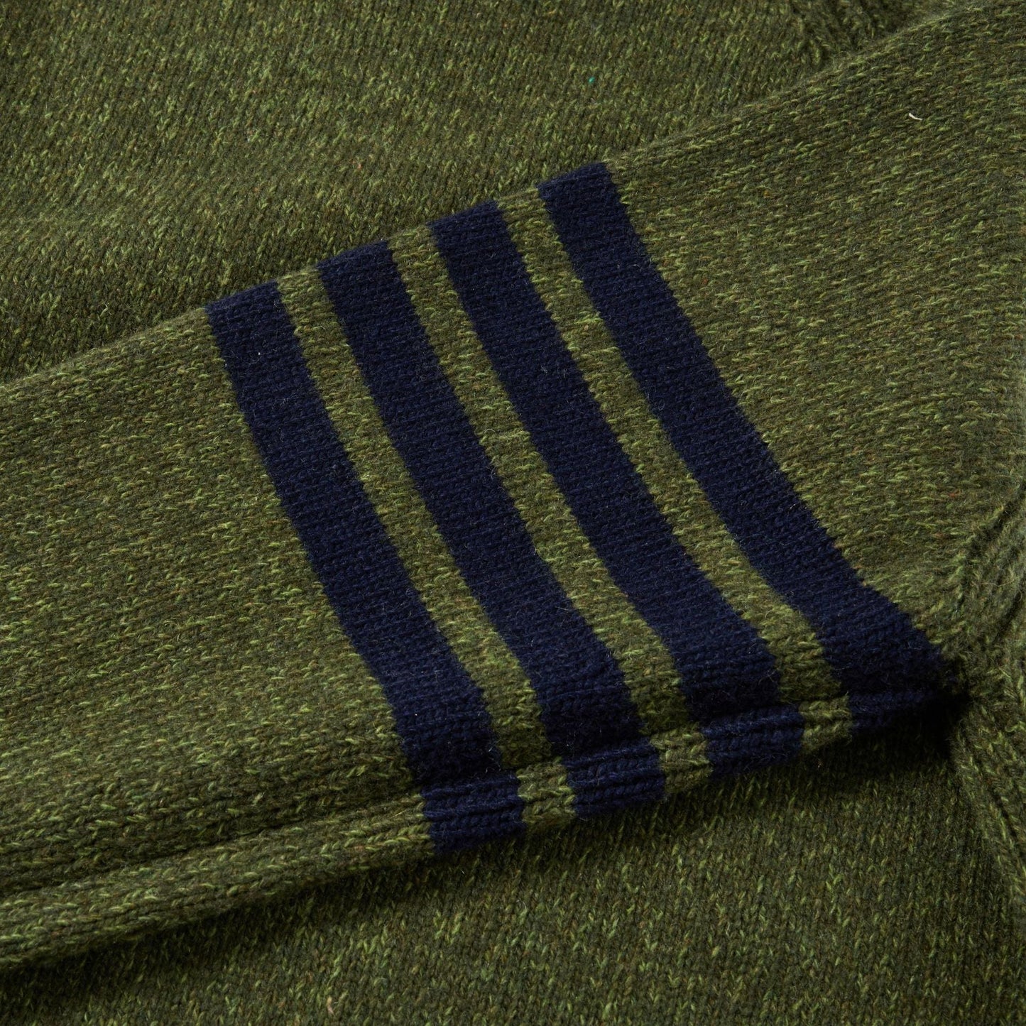 Thom Browne4-Bar Cotton Wool Knitted Cardigan - Premium Military Green