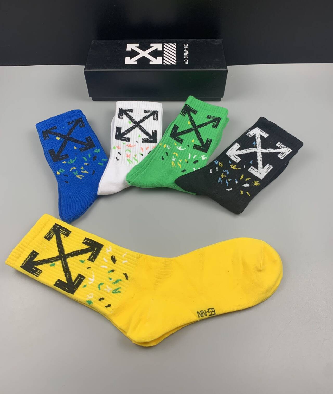OFF-WHITE  Pure Cotton Mid-Length Socks