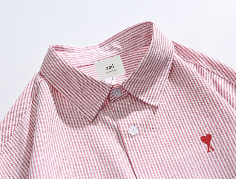 Ami Couple's striped shirts