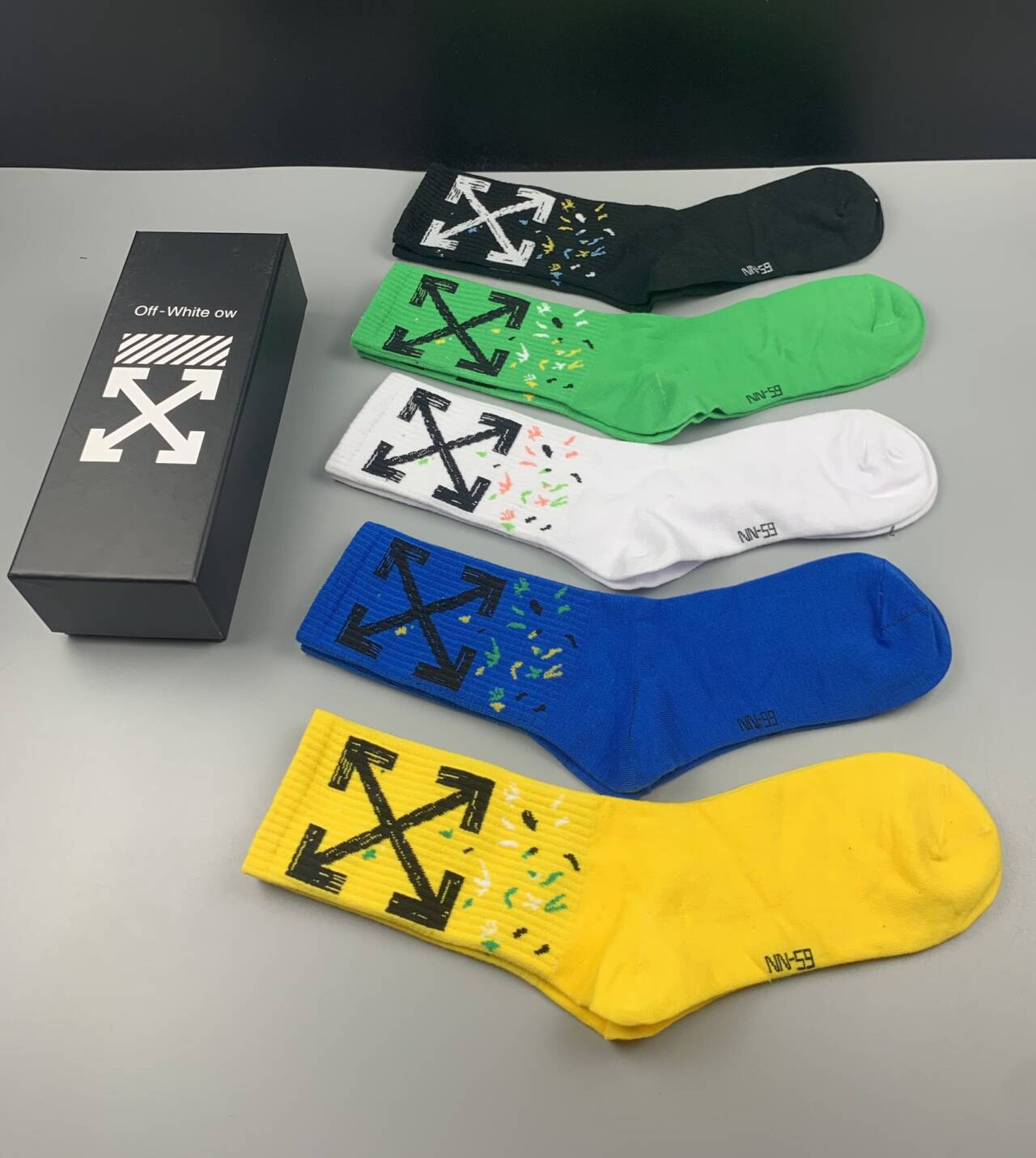 OFF-WHITE  Pure Cotton Mid-Length Socks