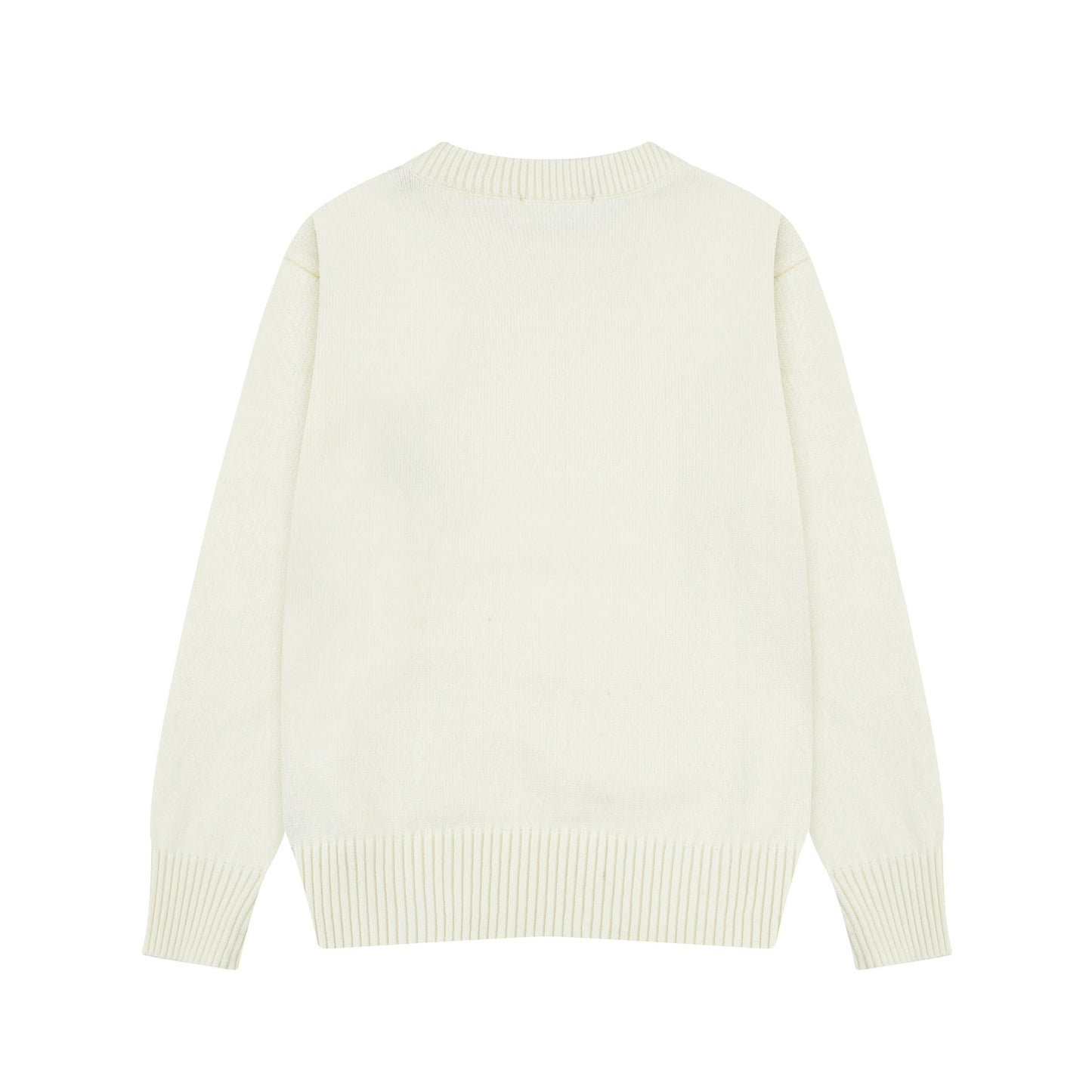 AMIPARIS Festive Heart Premium Alpaca Wool & Cotton Crew Neck Sweater (Gold & Silver)