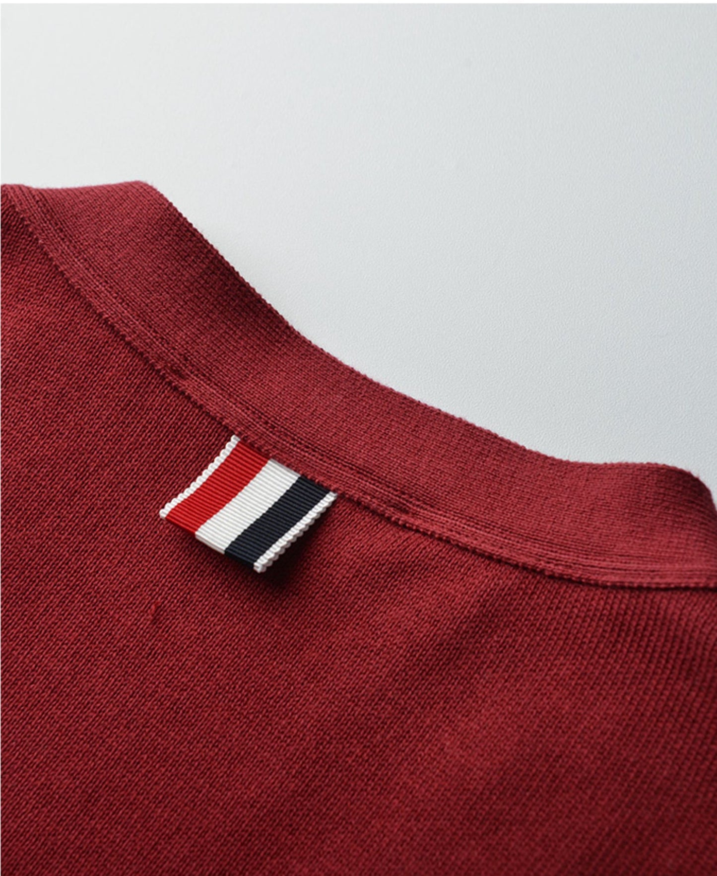 Thom BrowneClassic V-Neck Knitted Cardigan Sweater
