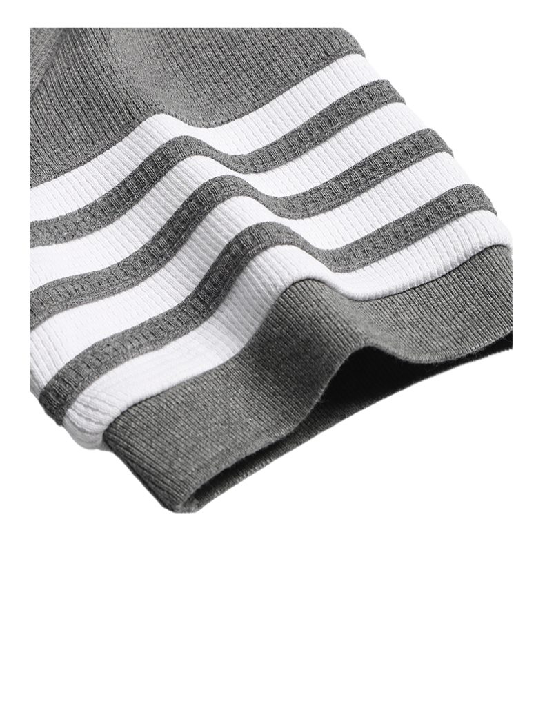 Thom BrowneMen's Waffle Knit Polo Shirt | 4-Bar Detail | Heritage Grosgrain