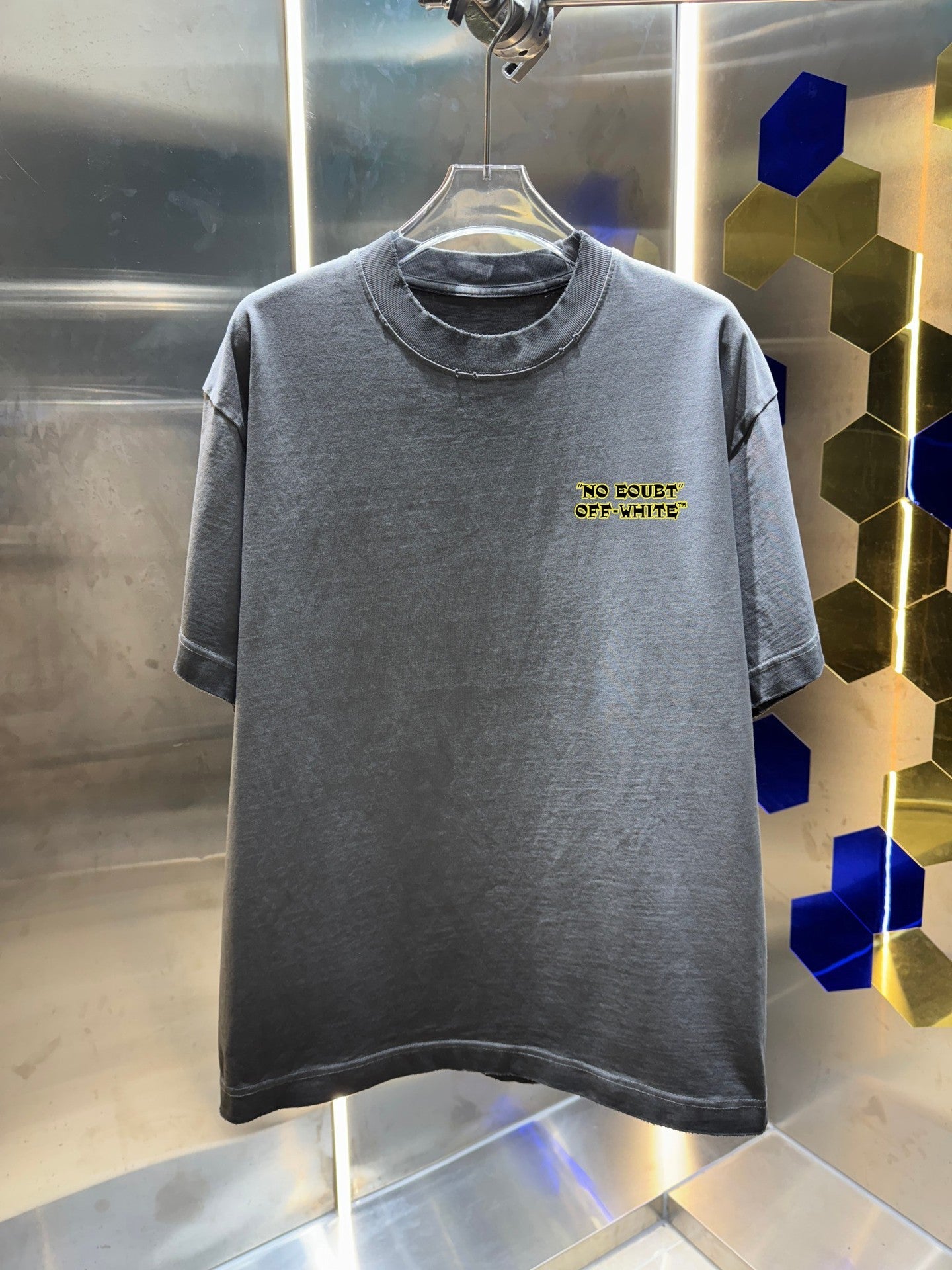 OFF-WHITE  Distressed graphic T-shirt