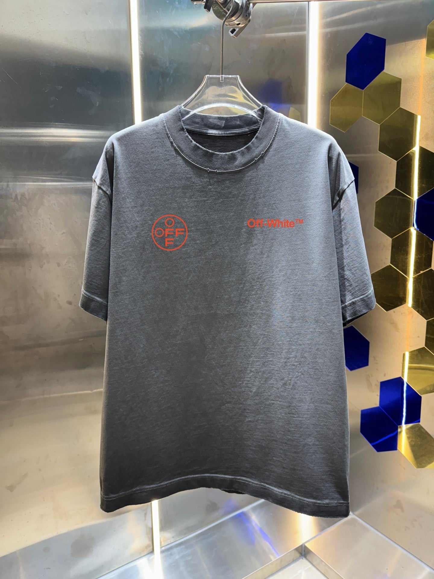 OFF-WHITE  Distressed graphic T-shirt
