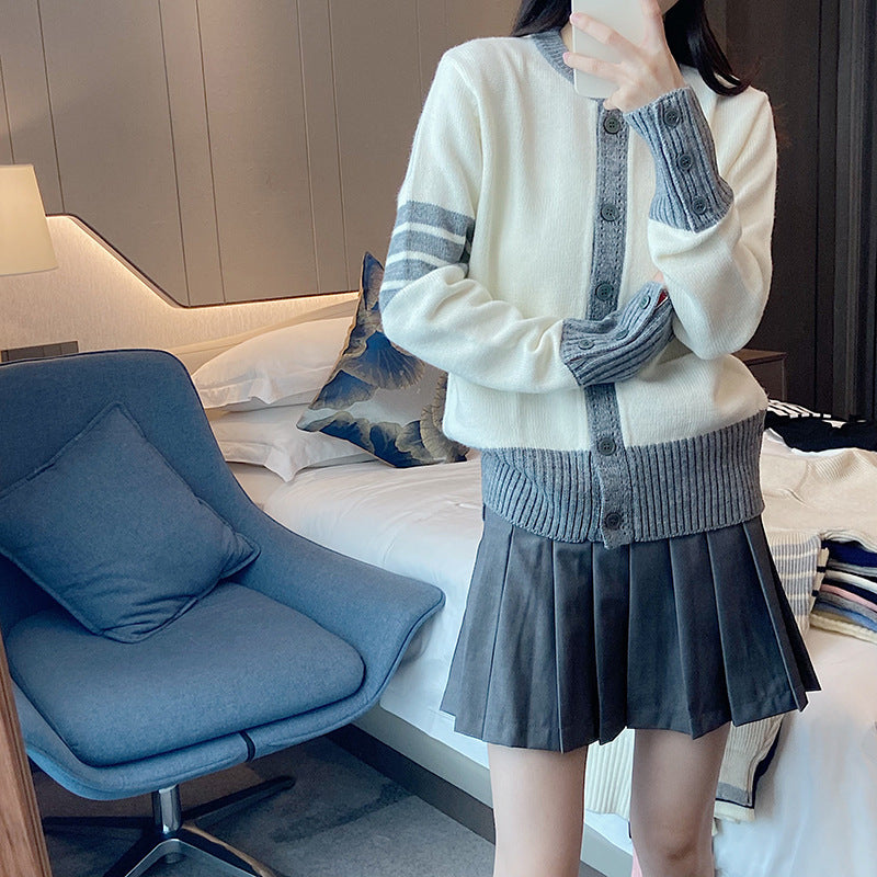 Women's Knitted Cardigan - Premium Cotton Button-Front Sweater