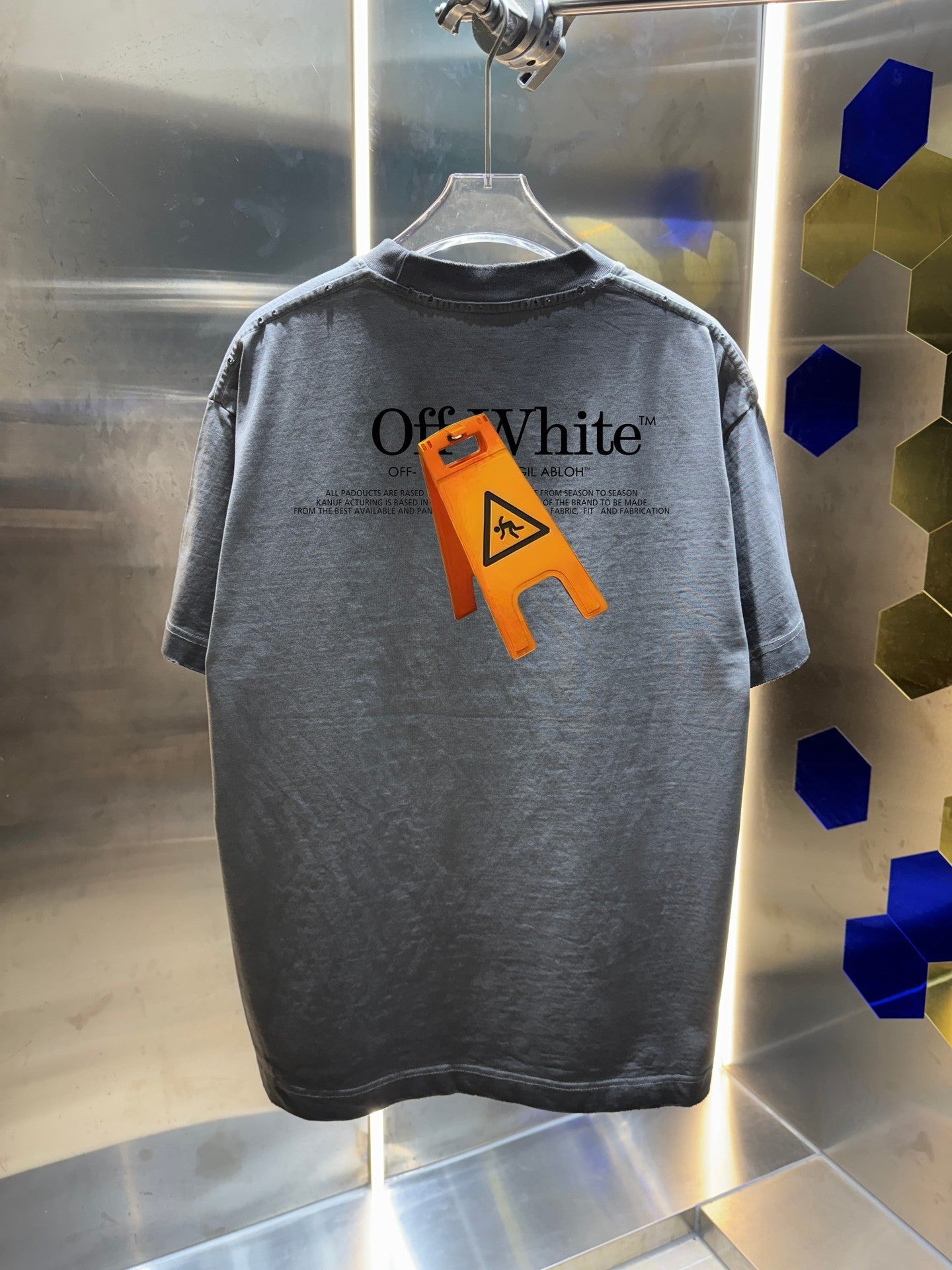 OFF-WHITE  Distressed graphic T-shirt