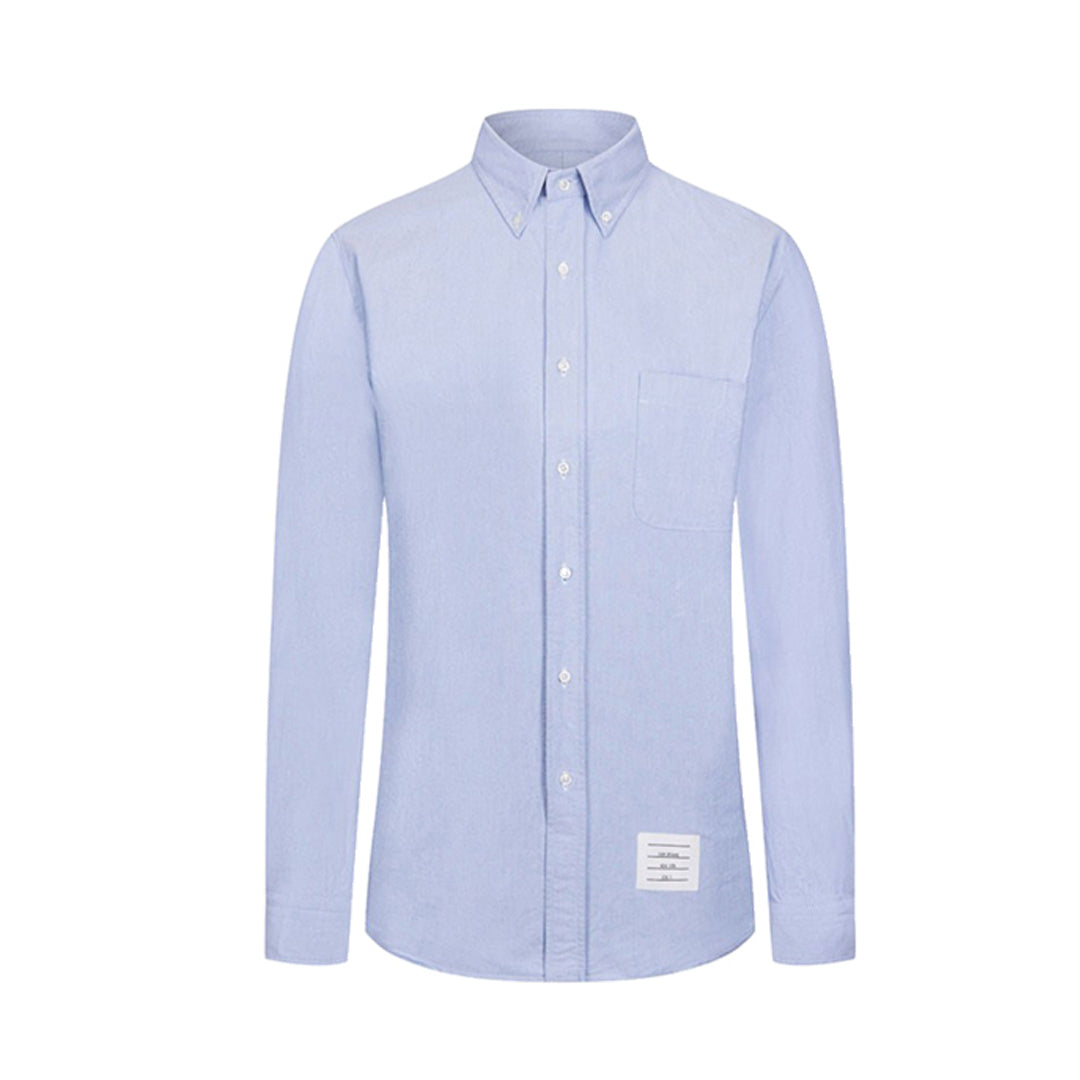 Thom BrowneMen's Business Oxford Shirt - 100% Cotton Button-Front Dress Shirt