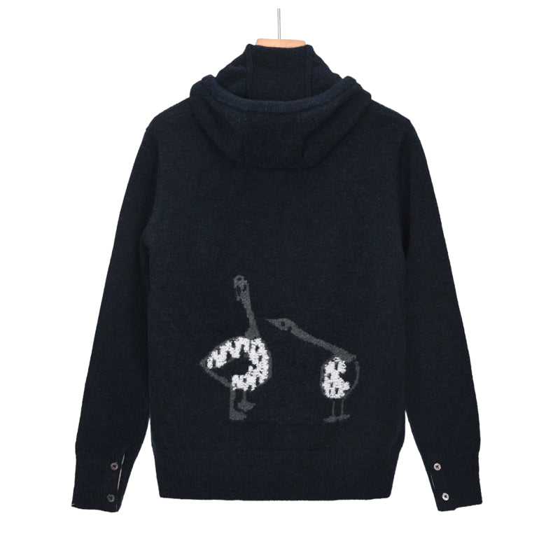 Thom Browne4-Bar Cotton V-Neck Cardigan - Premium Hooded Sweater (2 Colors)
