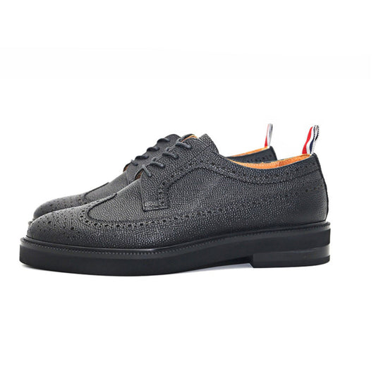 Thom BrowneMen's Premium Business Leather Shoes with Grosgrain Buckle - 2026 Collection