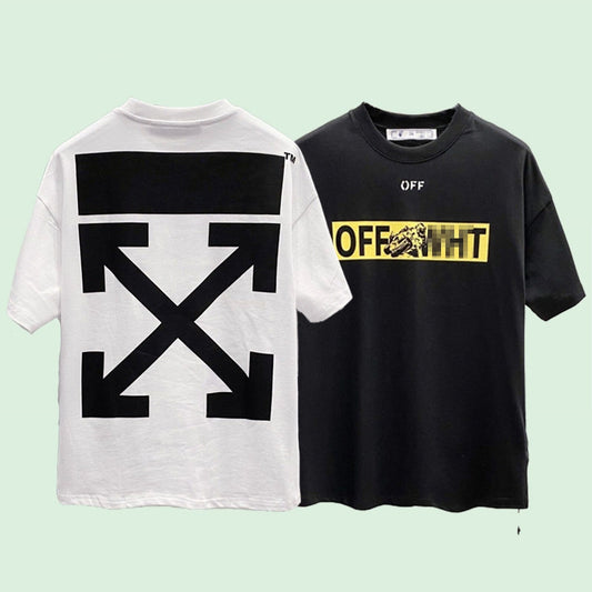 OFF-WHITEArrow Logo Cotton T-Shirt - Vibrant Color Collection