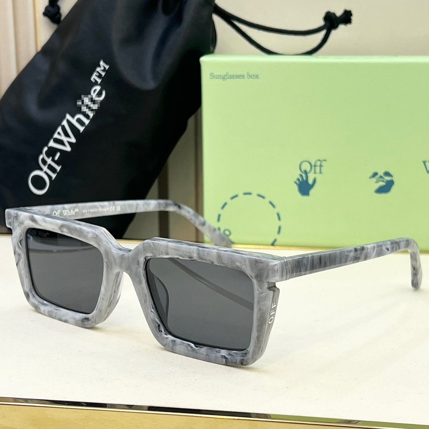 OFF-Whlte Arrow logo sunglasses#113