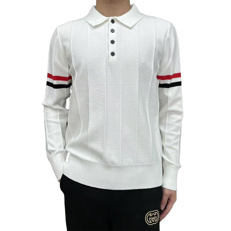 Thom BrowneClassic V-Neck Knitted Cardigan Sweater