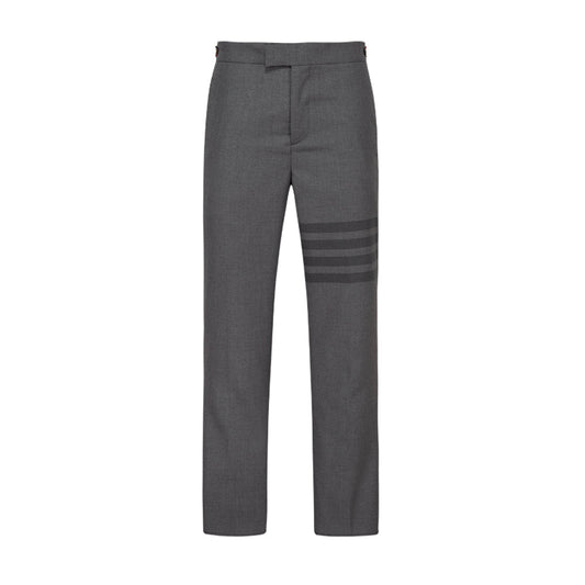 Thom Browne Men's Casual Trousers - 100% Cotton with Adjustable Backstrap