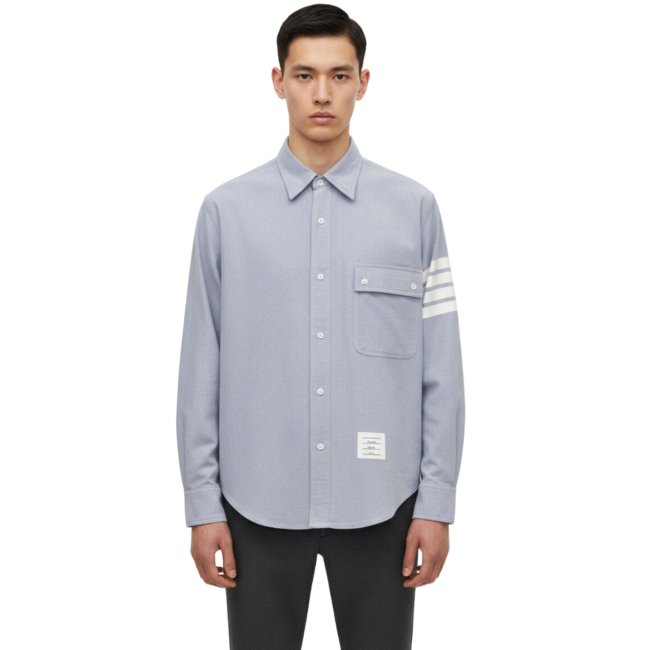 Thom BrowneMen's Casual Oxford Shirt - 100% Cotton Button-Front Shirt