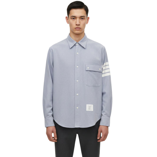 Thom BrowneMen's Casual Oxford Shirt - 100% Cotton Button-Front Shirt