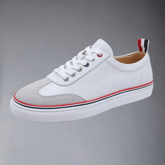 2025 Top-grade white leather shoes