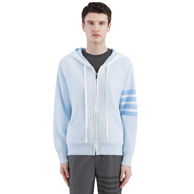 Thom BrowneClassic V-Neck Knitted Cardigan Sweater