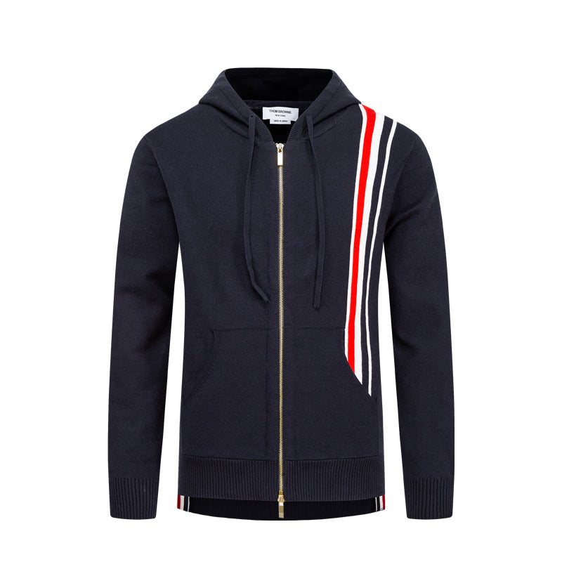 Thom Browne Knitted Zip-Up Hoodie