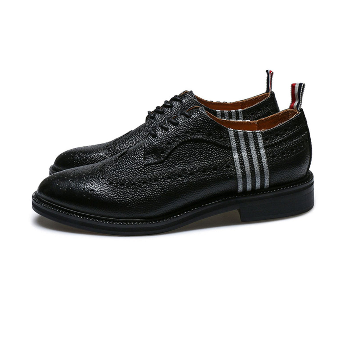Thom BrowneMen's Premium Business Leather Shoes with Grosgrain Buckle - Distinguished Style