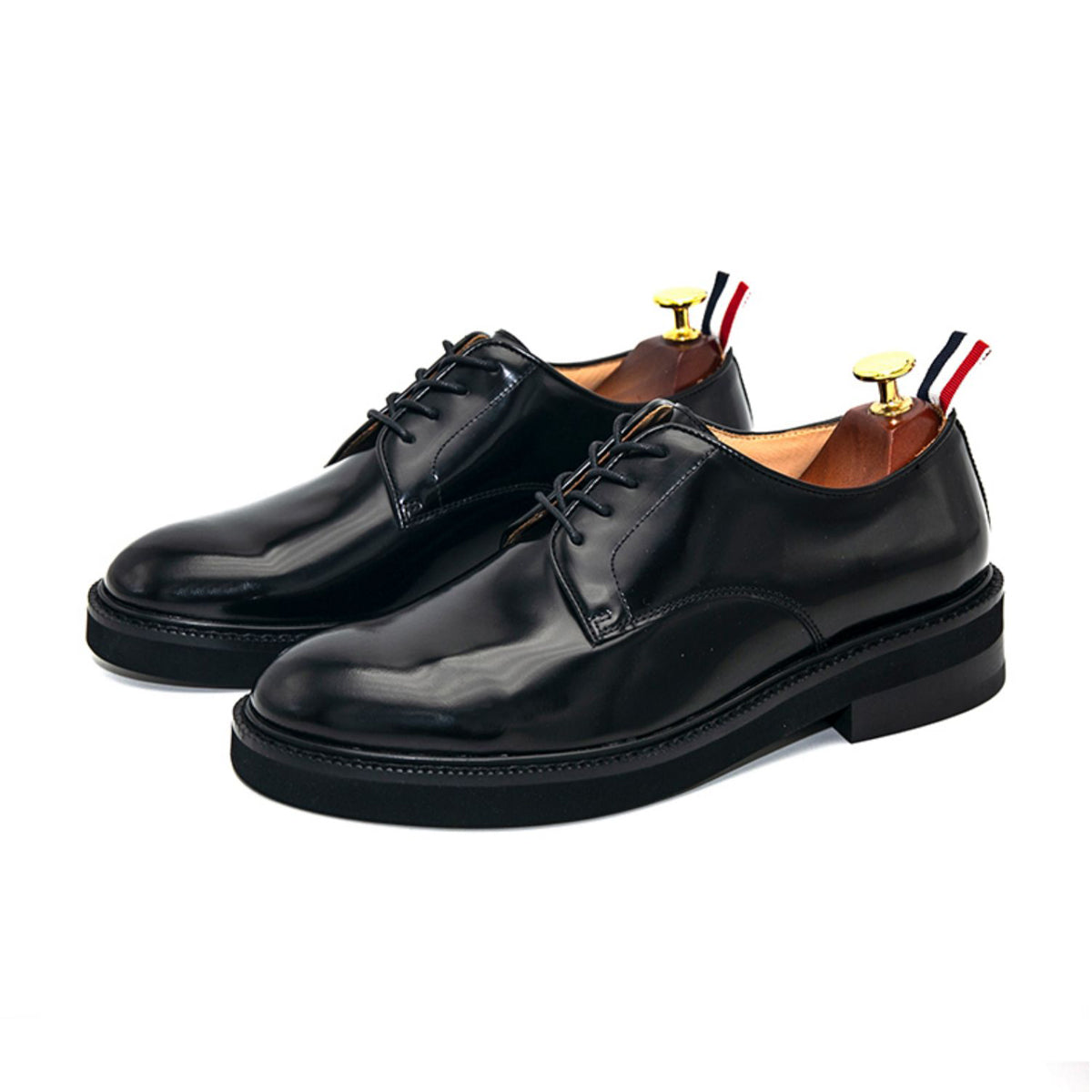 Thom BrowneMen's Premium Business Leather Shoes with Grosgrain Buckle - Refined Elegance