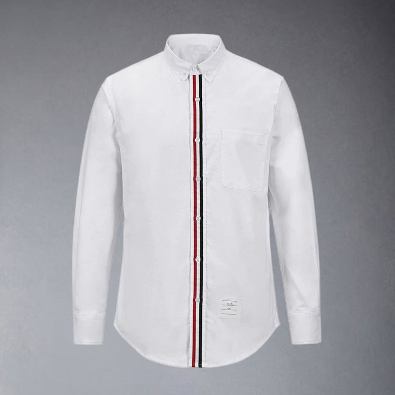 Thom BrowneMen's Oxford Elastic Fit Business Shirt - Premium Cotton Dress Shirt