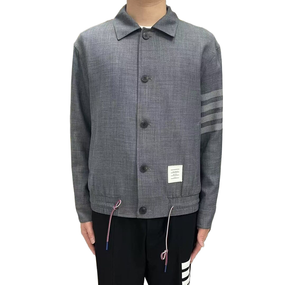 Thom BrowneMen's 4-Bar Casual Jacket with Signature Grosgrain Detail