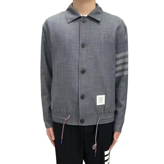 Thom BrowneMen's 4-Bar Casual Jacket with Signature Grosgrain Detail
