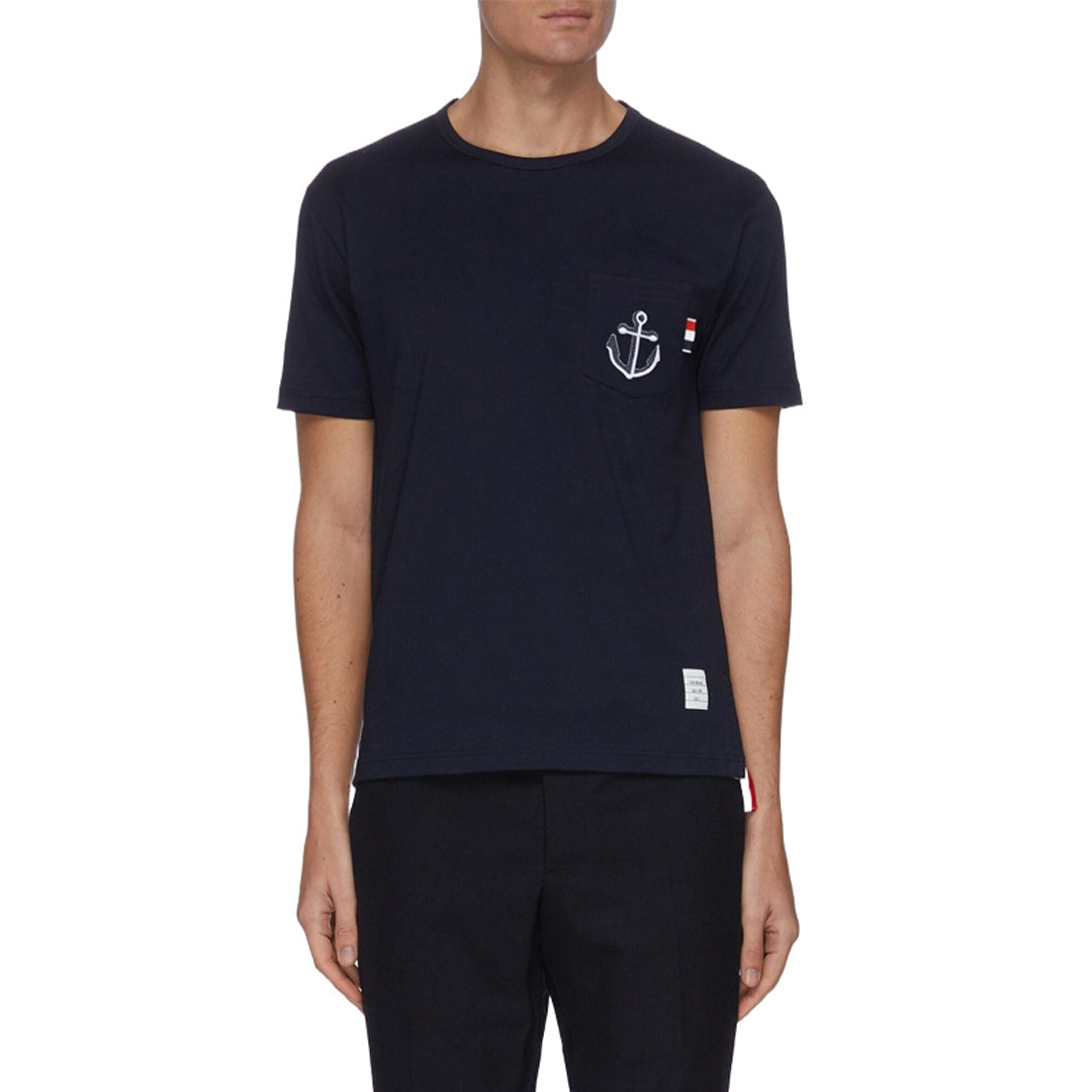 Thom BrowneAnchor Embroidery  T-shirt