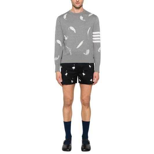 Thom BrowneClassic V-Neck Knitted Cardigan Sweater