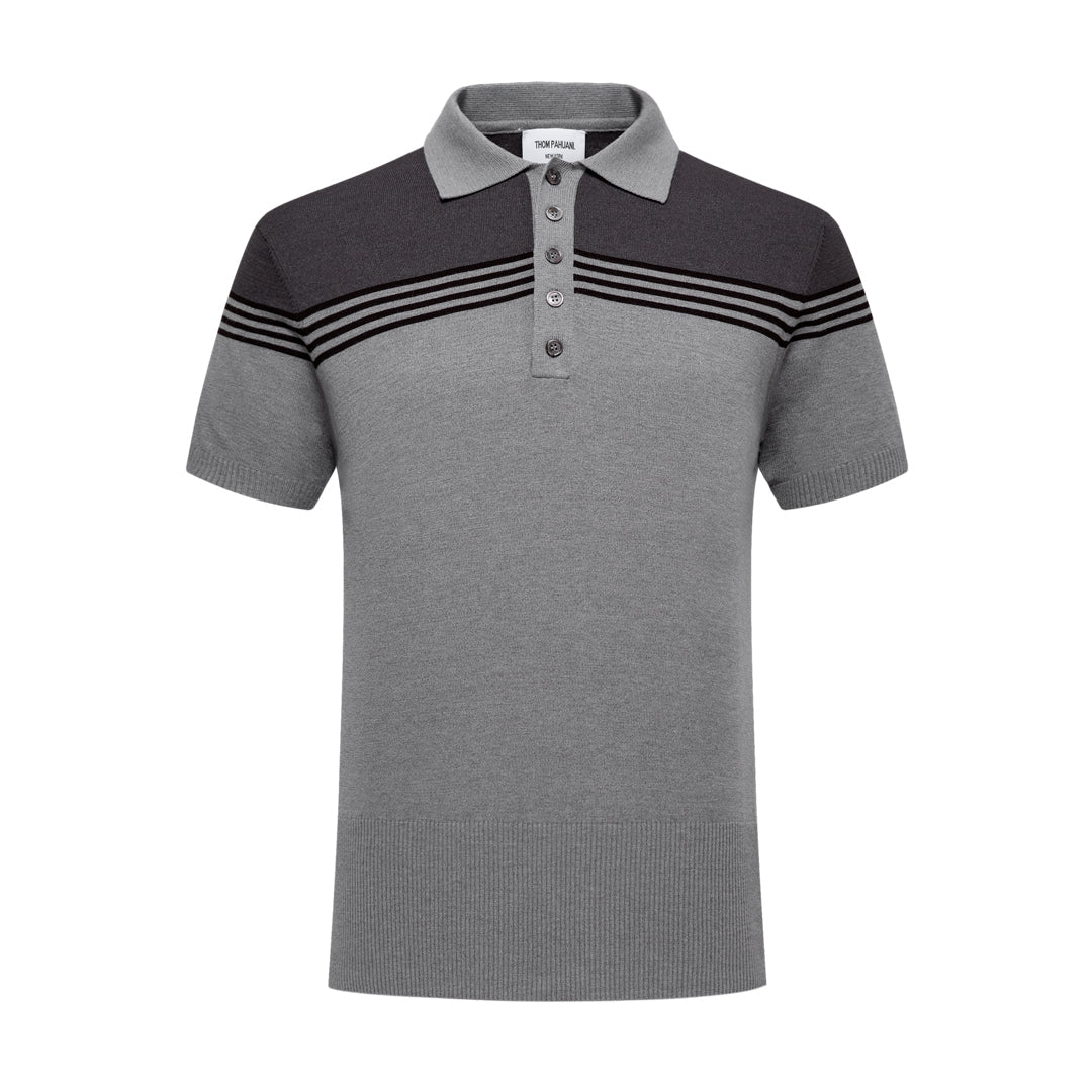 Thom BrowneGrey POLO Shirt