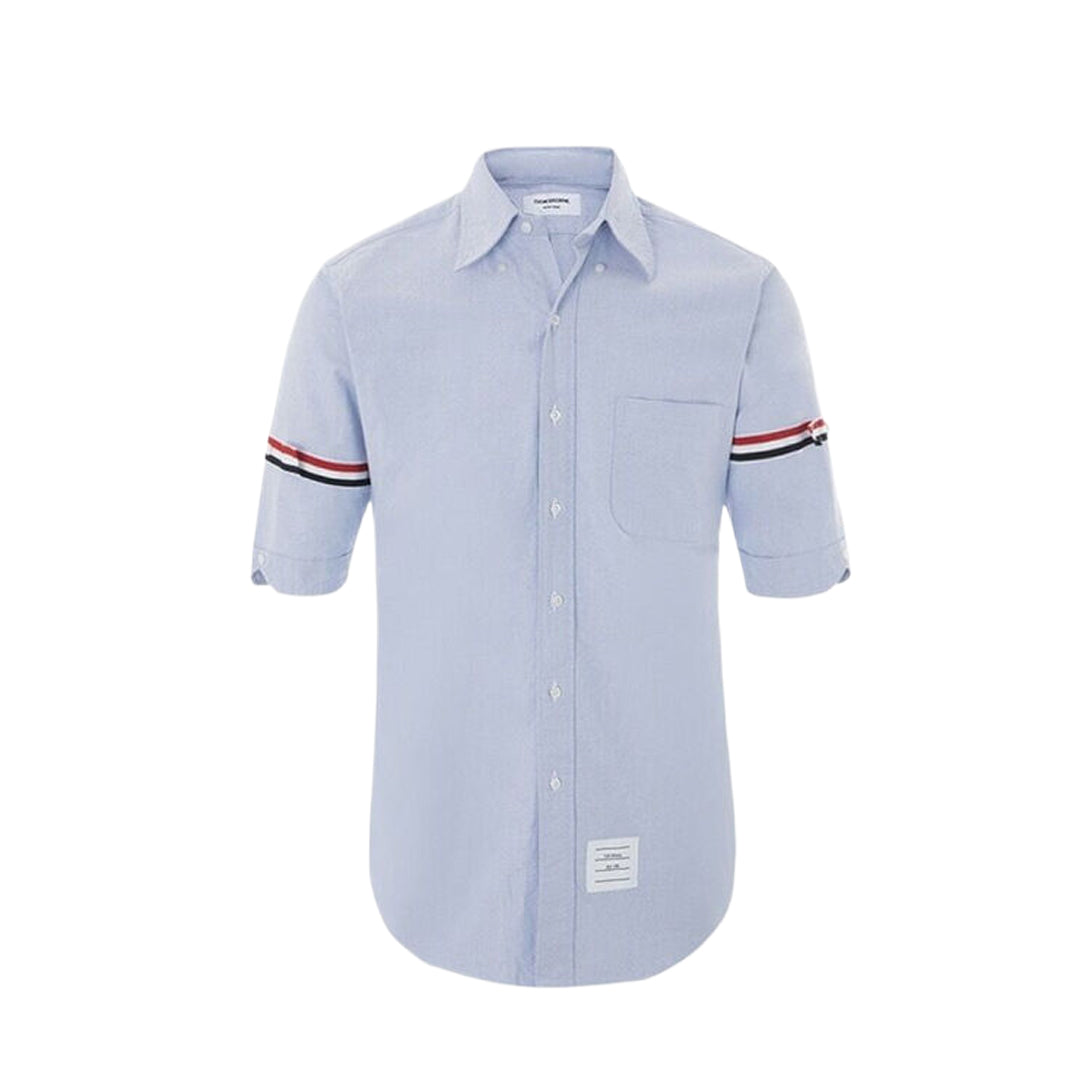 Thom BrowneClassic 4-Bar Striped Short Sleeve Oxford Shirt