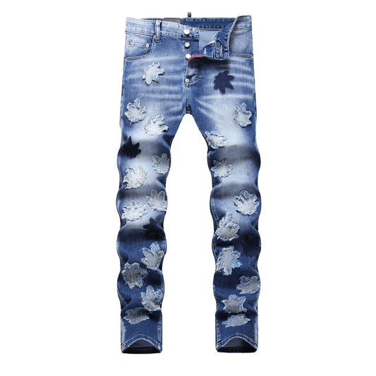 DSQ2 Jeans Ripped Maple Leaf