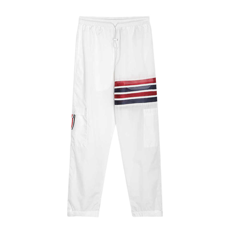 Thom BrowneMen's Four-Bar Casual Pants - 100% Cotton with Adjustable Backstrap