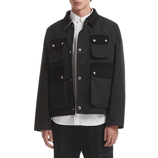 Thom Browne4-Bar Utility Pocket Jacket with Signature Grosgrain Detail