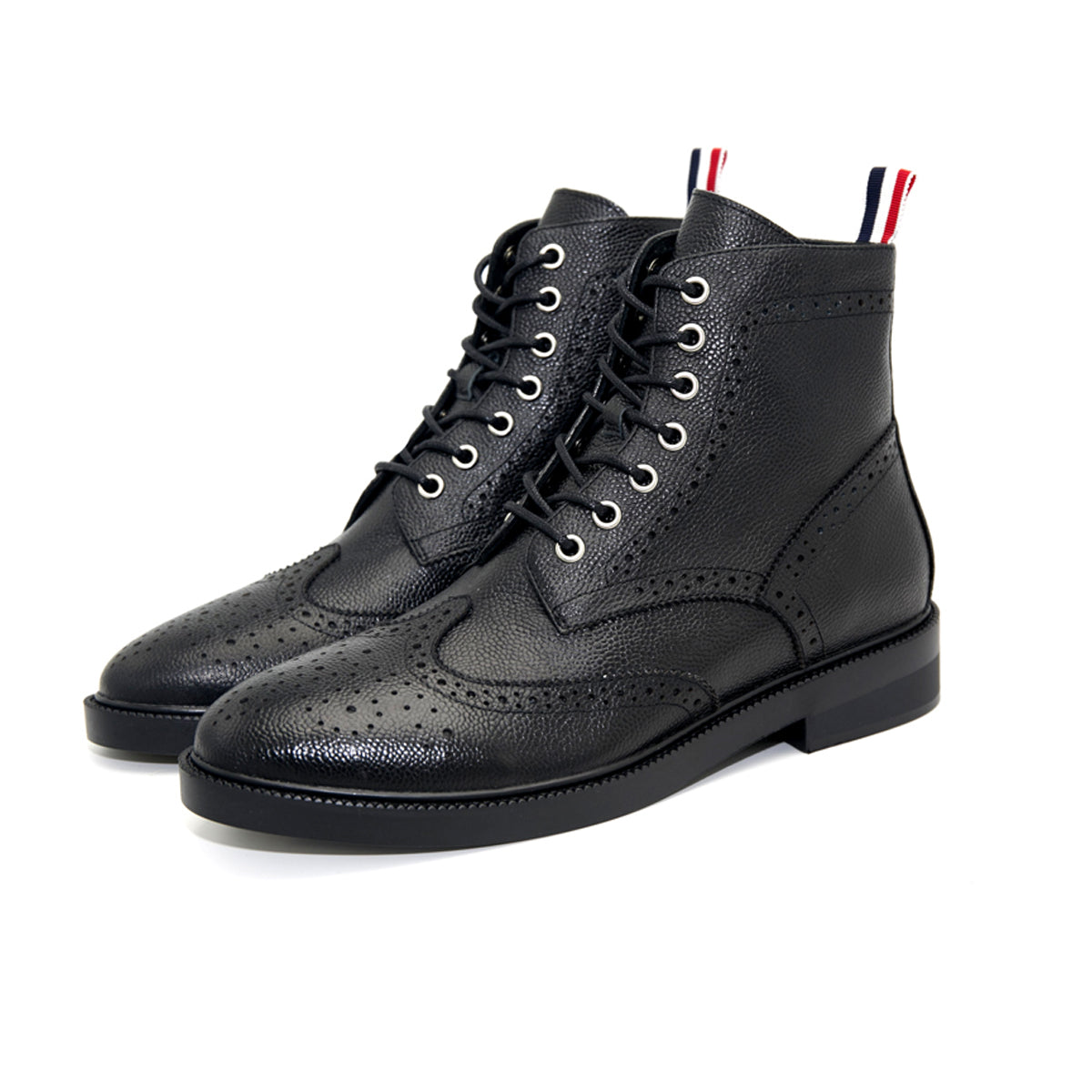 Thom BrowneMen's Top-Tier Premium Leather Dress Shoes with Grosgrain Buckle - Luxury Craftsmanship