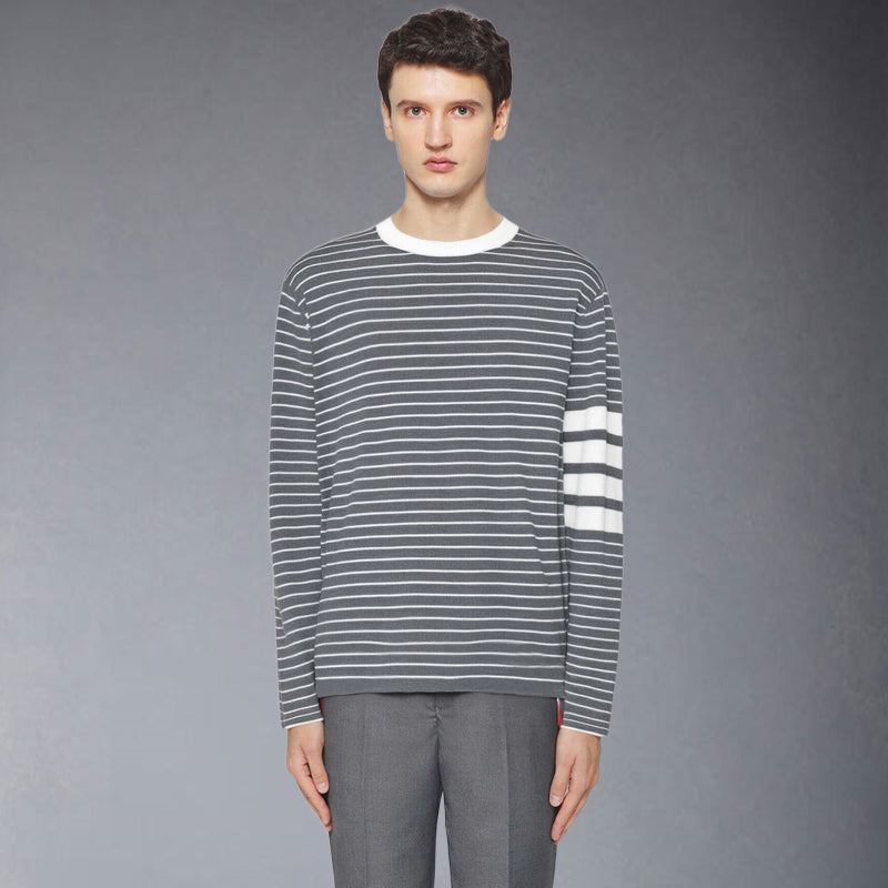 Thom BrowneClassic V-Neck Knitted Cardigan Sweater