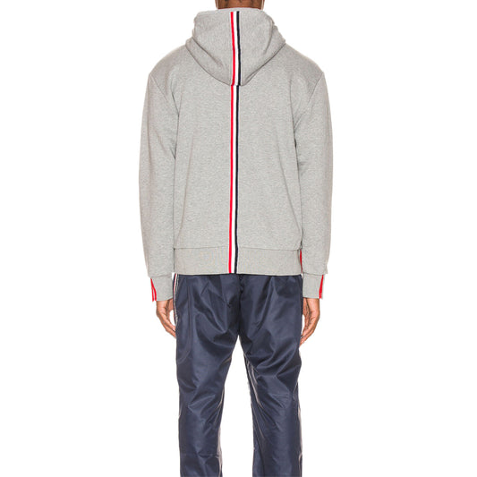 Thom Browne4-Bar Couple Hoodie with 2-Way Zip and Drawstring Hood