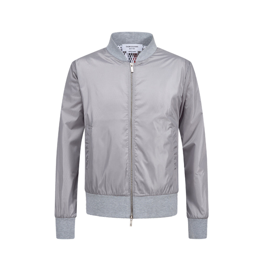 Thom Browne4-Bar Back Stripe Jacket with Signature Grosgrain Detail