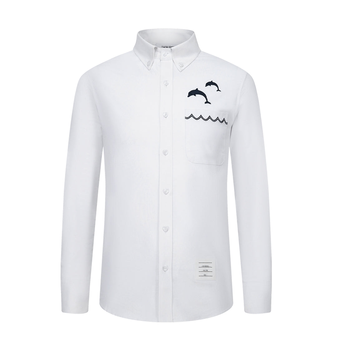 Men's Casual Oxford Shirt - 100% Cotton Button-Front Shirt